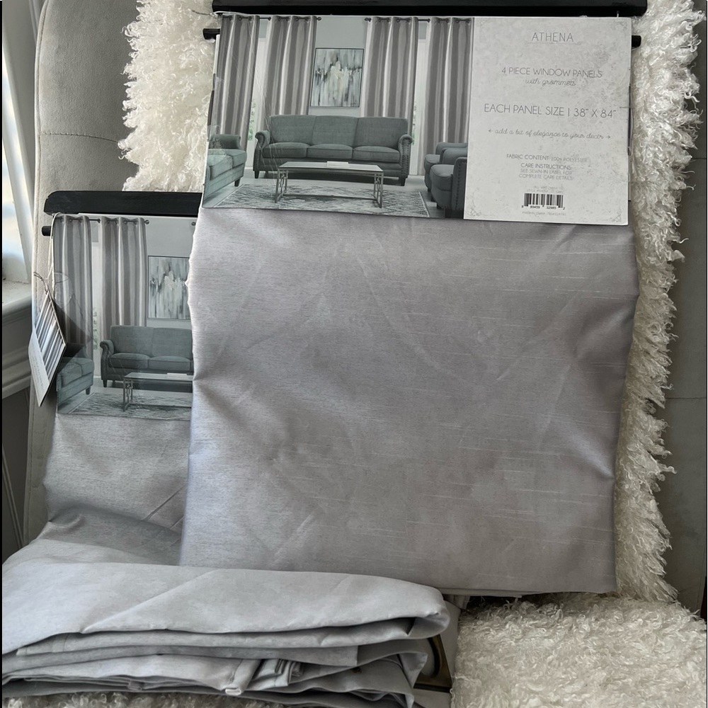Curtains silver grey